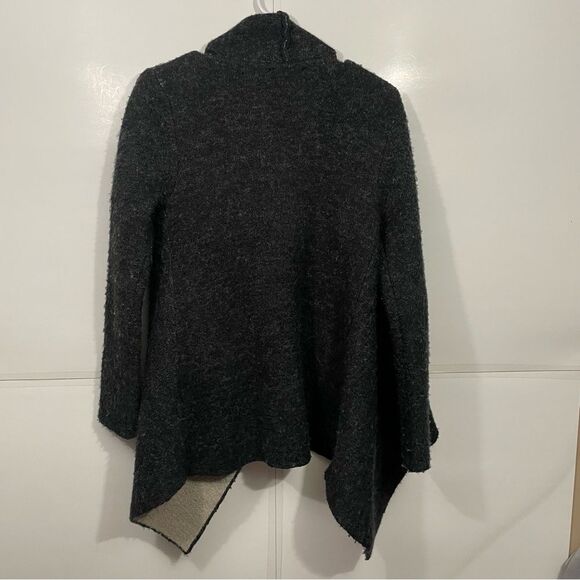 Zara Knit Black Open Waterfall Front Cozy Cardigan - Picture 2 of 5